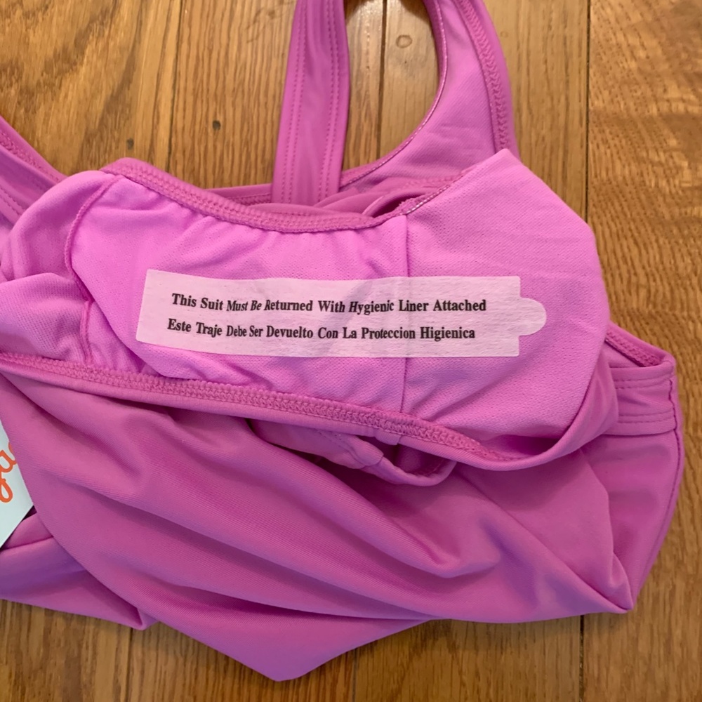 Girl's Cat & Jack Purple Sequined, Swim Suit, Size XL (14-16) - Picture 4 of 4